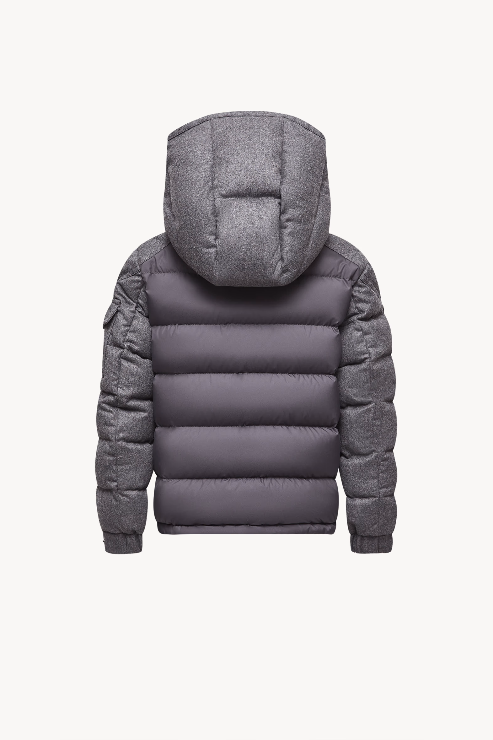 Montgenevre Hooded Wool Down Jacket Boy Dark Grey Moncler 4